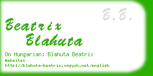 beatrix blahuta business card